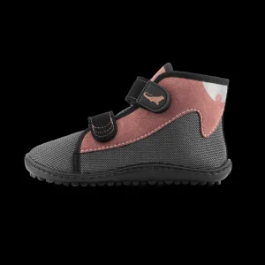 Kinder^leguano Leguanito Scippo Kinder-Barfußschuhe Mit Klett Rose